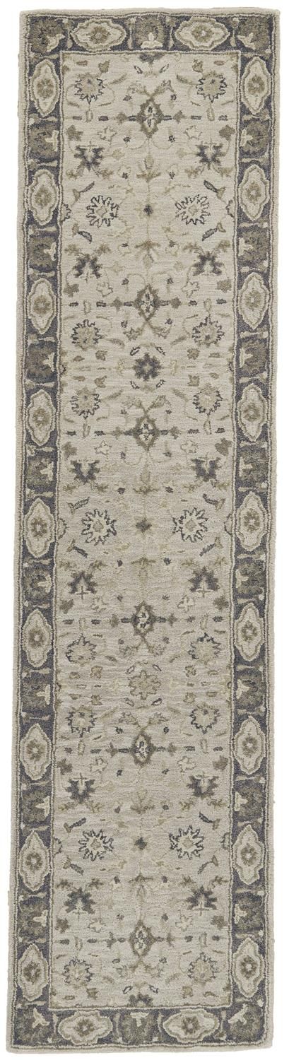 Botticino Hand Tufted Gray and Beige Rug by BD Fine Flatshot Image 1