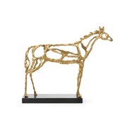 Arabian Horse Statue in Gold