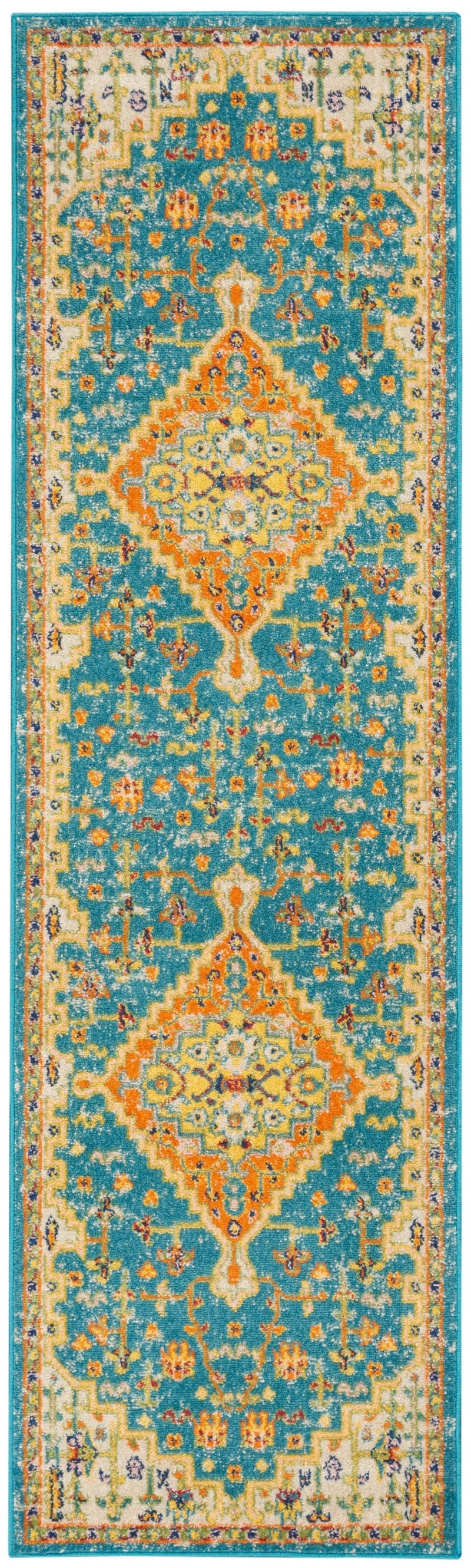 media image for allur turquoise ivory rug by nourison 99446837264 redo 2 230