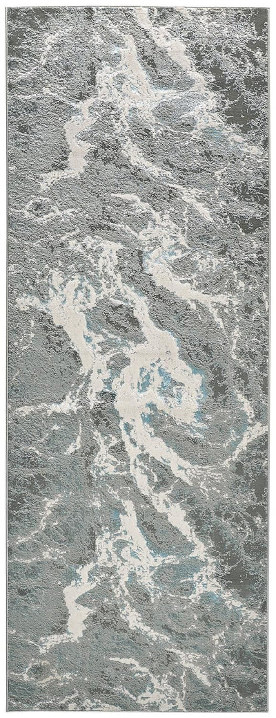 product image for Aurelian Silver and Blue Rug by BD Fine Flatshot Image 1 13