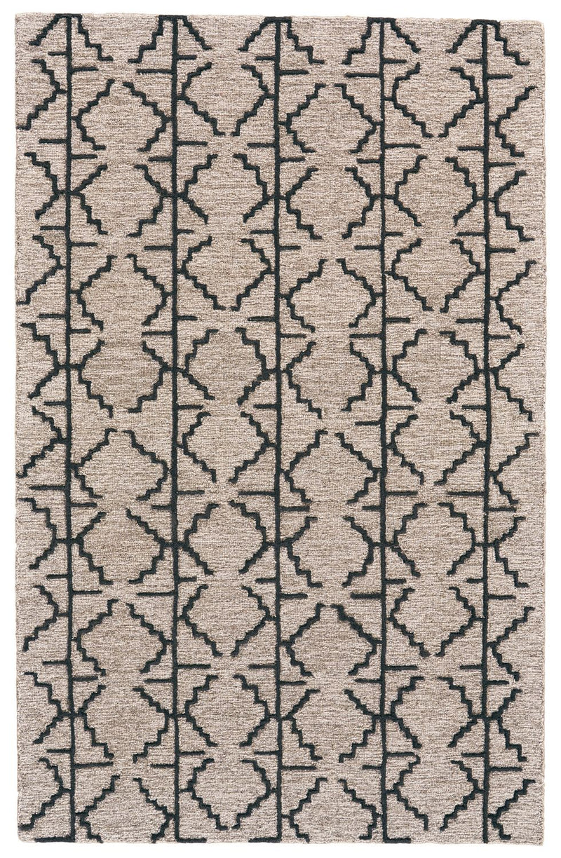 media image for Fadden Hand Tufted Taupe and Black Rug by BD Fine Flatshot Image 1 262