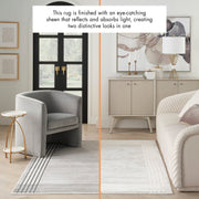 Nourison Home Desire Grey Silver Modern Rug By Nourison Nsn 099446128515 14
