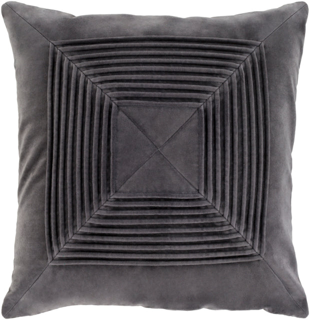 Akira Velvet Pillow in Charcoal