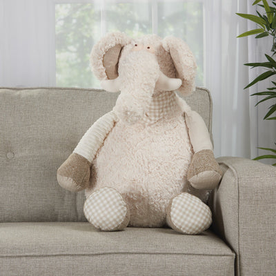 product image for Plush Lines Handcrafted Elephant Kids Ivory Plush Animal 35