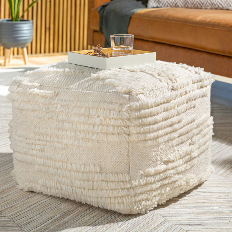 media image for Apache Fringe Cream Pouf 264