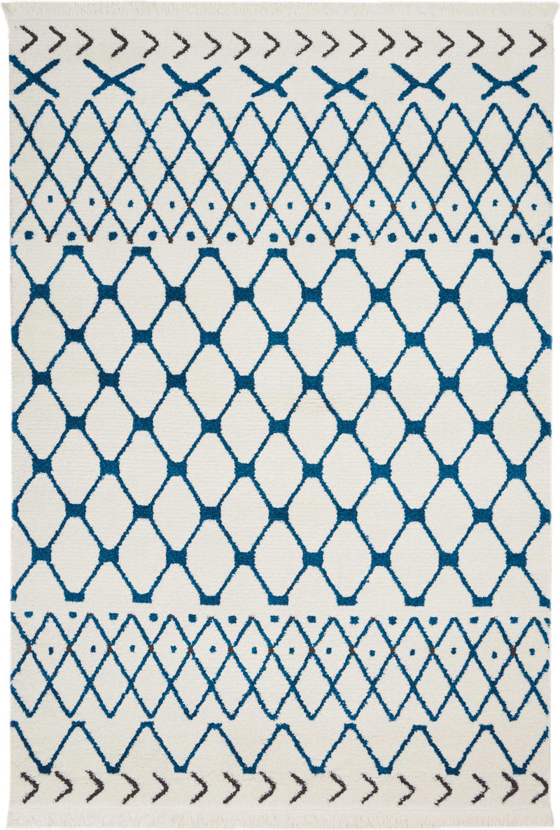 media image for kamala white blue rug by nourison nsn 099446407368 1 226