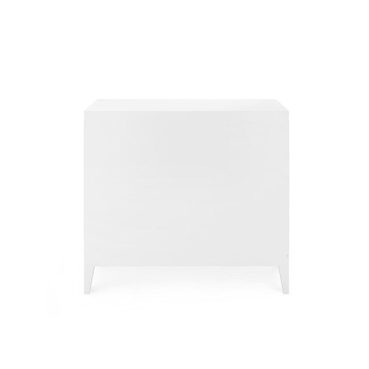 Astor 3-Drawer Side Table in White