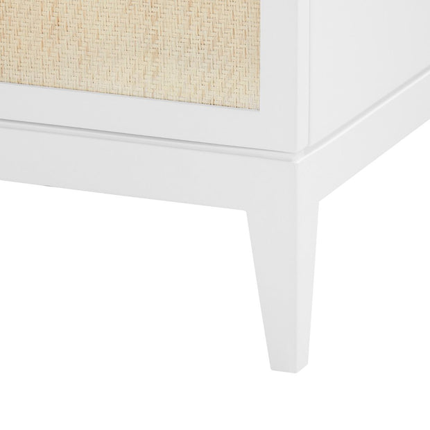 Astor 3-Drawer Side Table in White