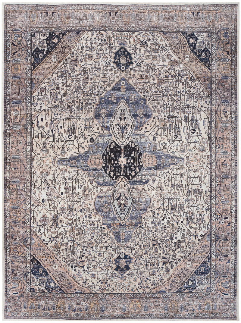 media image for grand washables ivory blue rug by nourison 99446110428 redo 8 228