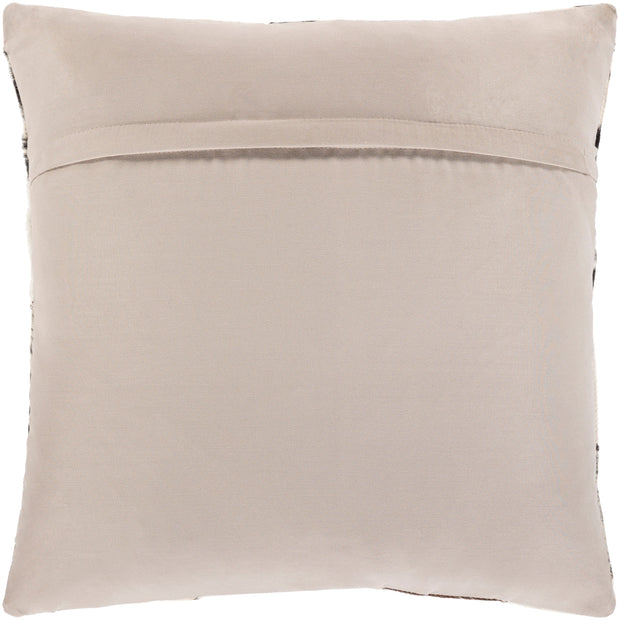 Avani AVI-001 Leather Square Pillow in Black & White by Surya