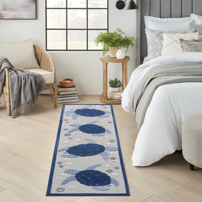 product image for Nourison Home Aloha Navy Blue Coastal Nautical Beach Rug By Nourison Nsn 099446135902 13 57