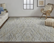 Huntley Hand Woven Gray and Taupe Rug by BD Fine Roomscene Image 1