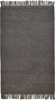 Lavinda Hand Woven Charcoal Gray Rug by BD Fine Flatshot Image 1