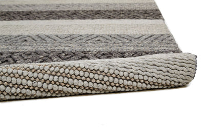 product image for Genet Hand Woven Chracoal Gray and Tan Rug by BD Fine Roll Image 1 50