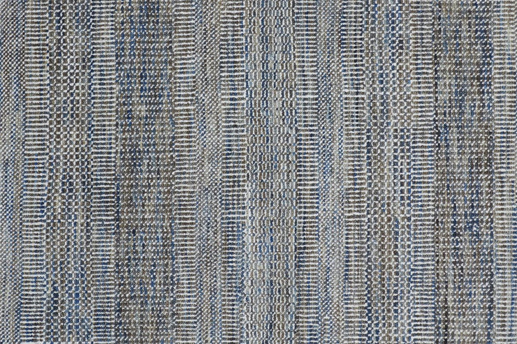 Caldecott Hand Knotted Warm Gray and Bright Blue Rug by BD Fine Texture Image 1
