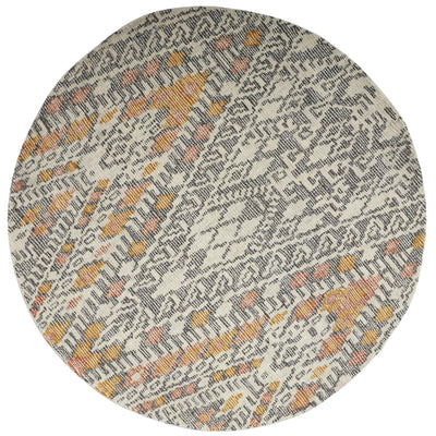 product image for Binada Hand Tufted Gray and Orange Rug by BD Fine Flatshot Image 1 9