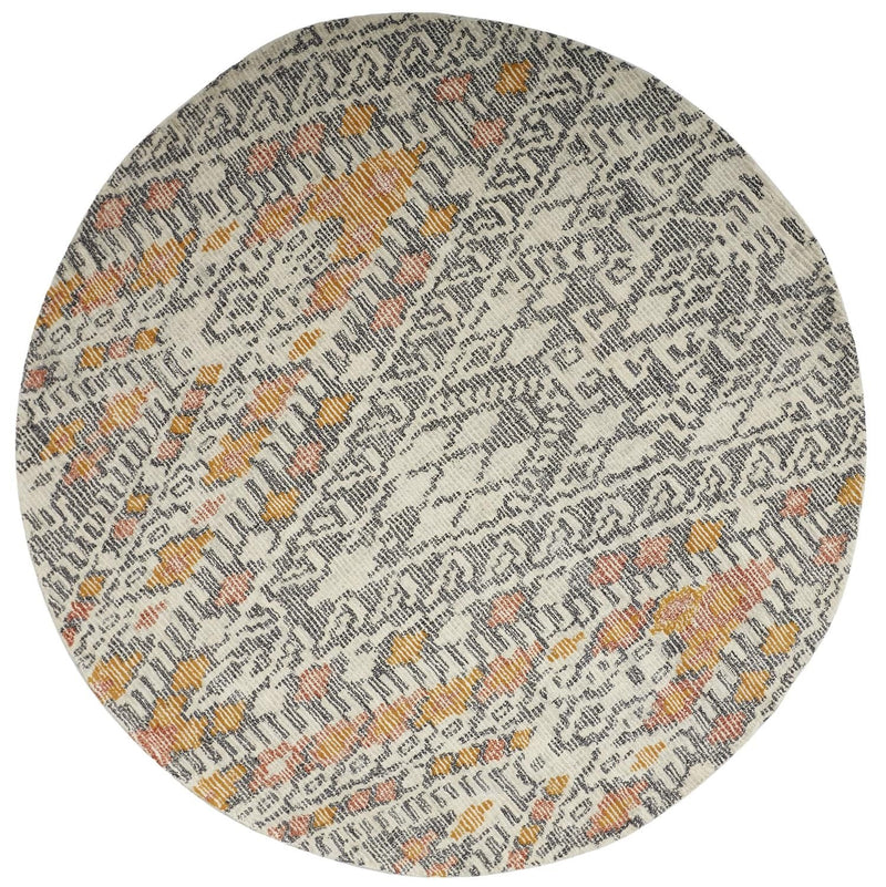 media image for Binada Hand Tufted Gray and Orange Rug by BD Fine Flatshot Image 1 239