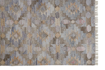 product image for Elstow Hand Woven Blue and Tan Rug by BD Fine Corner Image 1 33