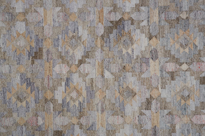 media image for Elstow Hand Woven Blue and Tan Rug by BD Fine Texture Image 1 262