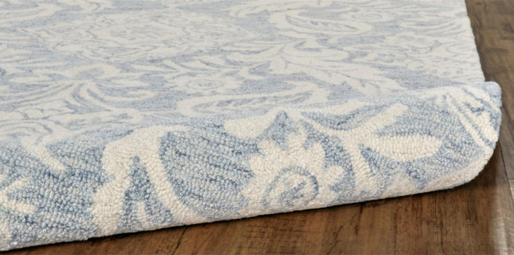 Natal Hand Tufted Blue and Ivory Rug by BD Fine Roll Image 1