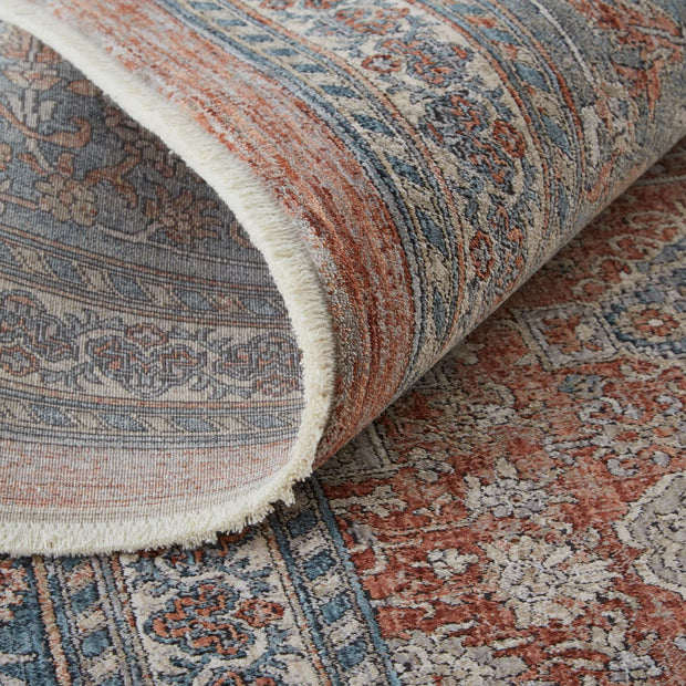 Gilford Rust and Blue Rug by BD Fine Roll Image 1