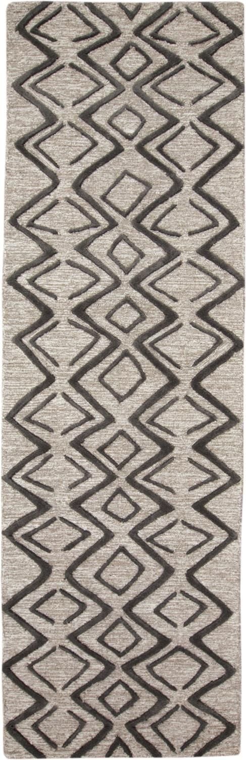 media image for Fadden Taupe and Black Rug by BD Fine Flatshot Image 1 294