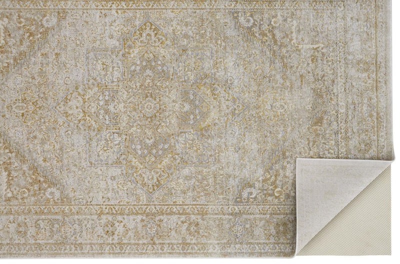 media image for Tripoli Gold and Gray Rug by BD Fine Fold Image 1 242