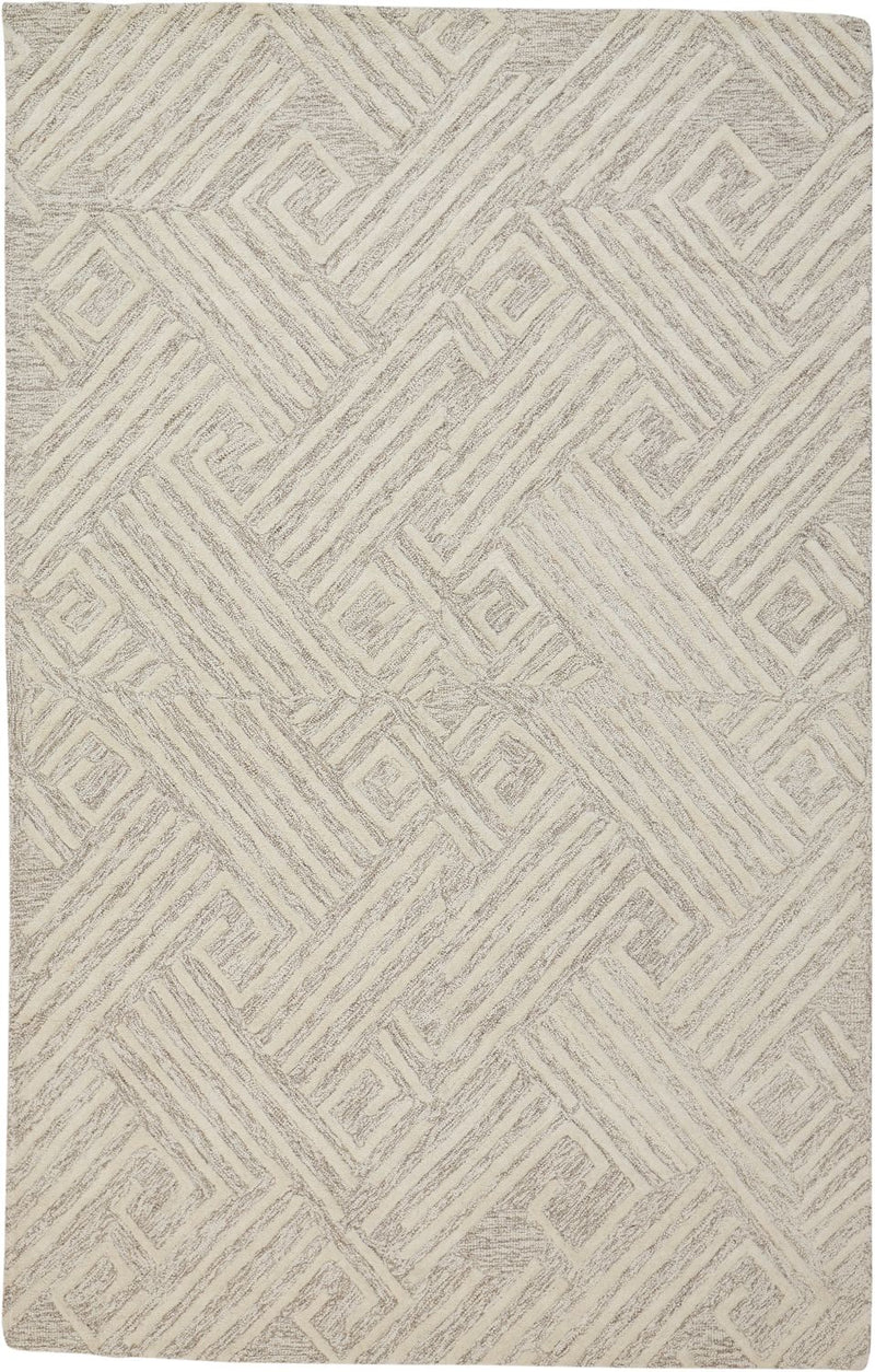 media image for Fadden Hand Tufted Ivory and Tan Rug by BD Fine Flatshot Image 1 221