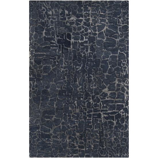 Banshee Collection New Zealand Wool Area Rug in Night Sky and Sapphire Blue design by Surya