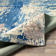 Banshee Wool Dark Blue Rug Texture Image
