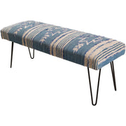 Batu Cotton Upholstered Bench in Various Colors Flatshot Image