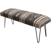 Batu Cotton Upholstered Bench in Various Colors Flatshot Image