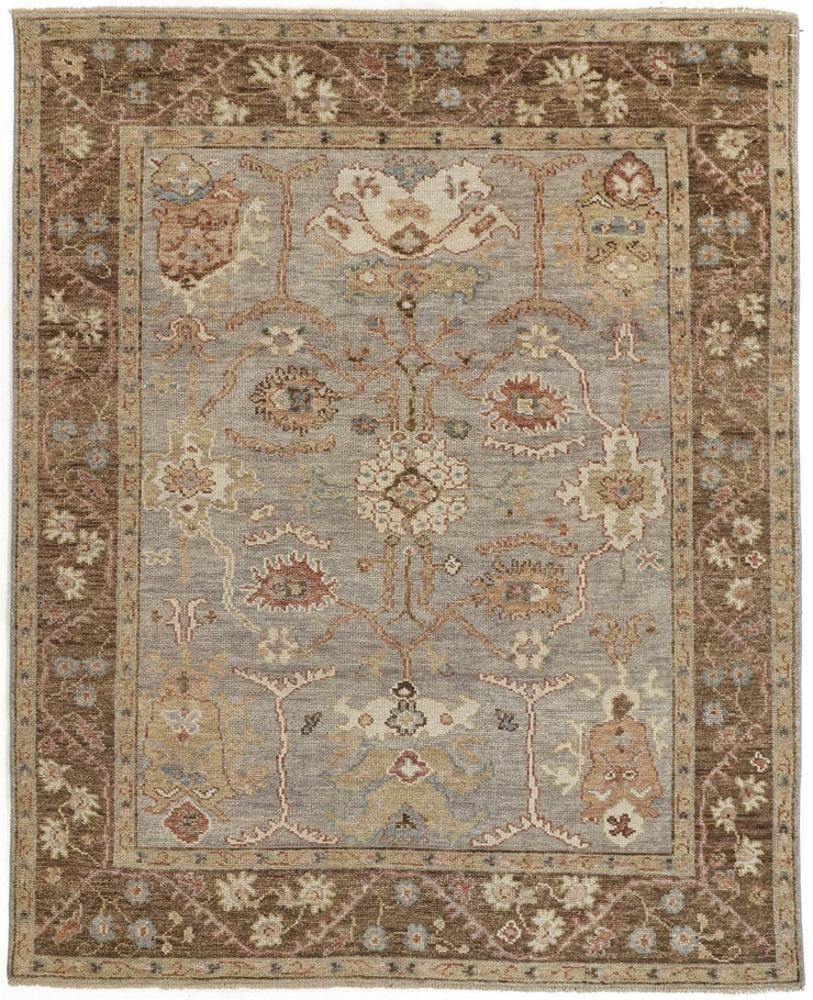 Irie Hand Knotted Gray and Brown Rug by BD Fine Flatshot Image 1