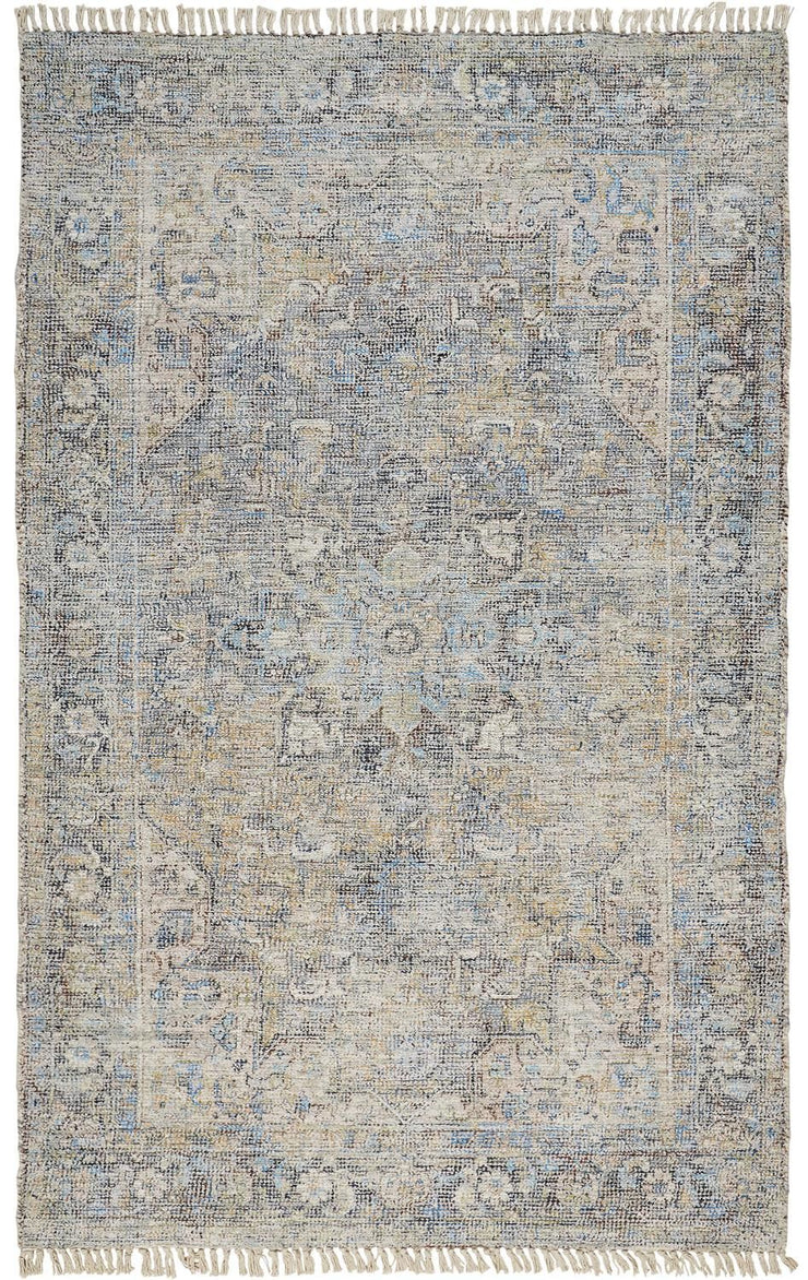 Ramey Hand Woven Blue and Gray Rug by BD Fine Flatshot Image 1