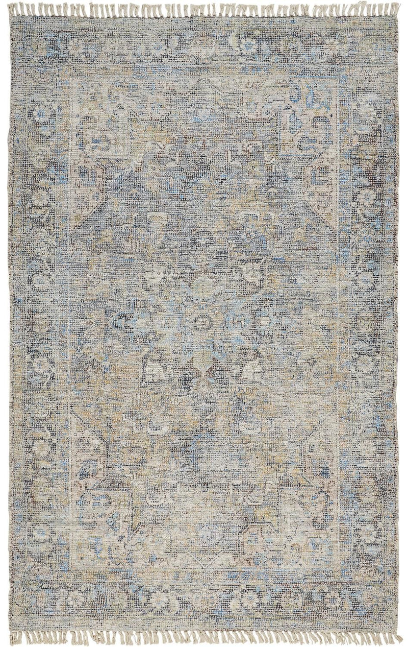 media image for Ramey Hand Woven Blue and Gray Rug by BD Fine Flatshot Image 1 245