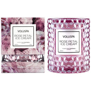 Icon Cloche Cover Candle in Rose Petal Ice Cream design by Voluspa
