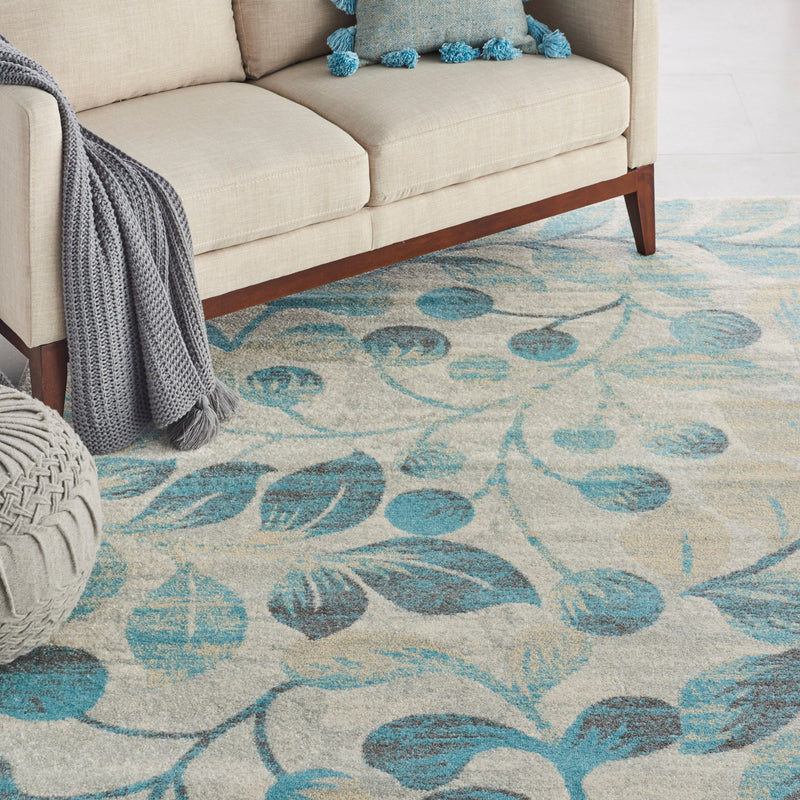 media image for tranquil ivory turquoise rug by nourison 99446484208 redo 6 276