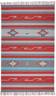 baja handmade grey red rug by nourison 99446395344 redo 1