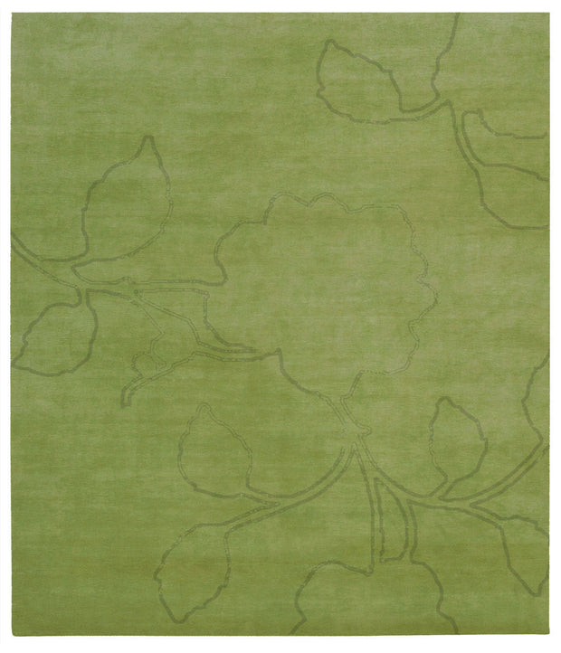 Bellagio Ruby Hand Knotted Rug in Green design by Second Studio