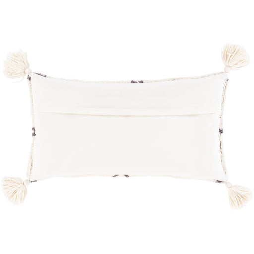 Braith Woven Pillow in Cream & Charcoal