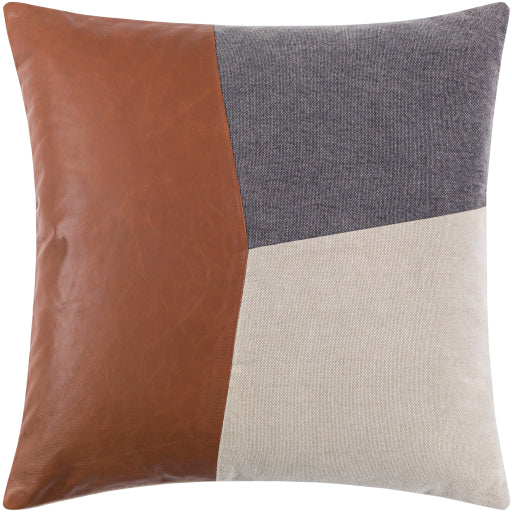 Branson Cotton Dark Brown Pillow Flatshot Image