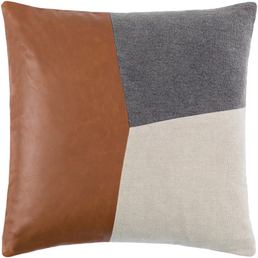 Branson Cotton Dark Brown Pillow Flatshot 2 Image