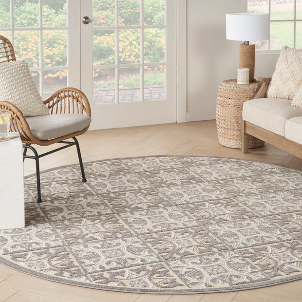 Nourison Home Aloha Ivory Grey Contemporary Rug By Nourison Nsn 099446173874 10