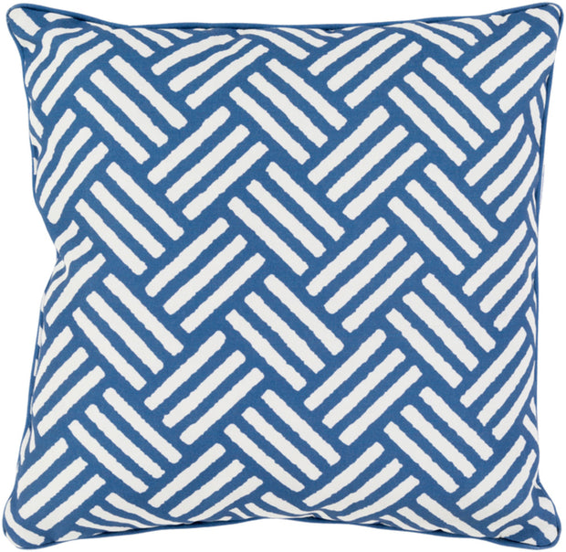Basketweave Woven Pillow in Navy
