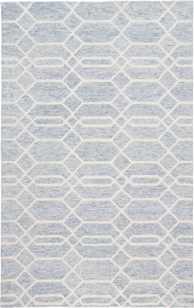 media image for Natal Blue and Ivory Rug by BD Fine Flatshot Image 1 231