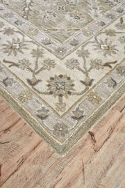 Botticino Hand Tufted Green and Beige Rug by BD Fine Corner Image 1