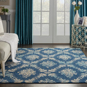 tranquil navy light blue rug by nourison nsn 099446489258 8