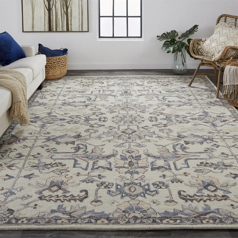 media image for Faris Hand Tufted Gray and Blue Rug by BD Fine Roomscene Image 1 232