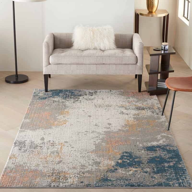 media image for rustic textures grey blue rug by nourison 99446799159 redo 5 277