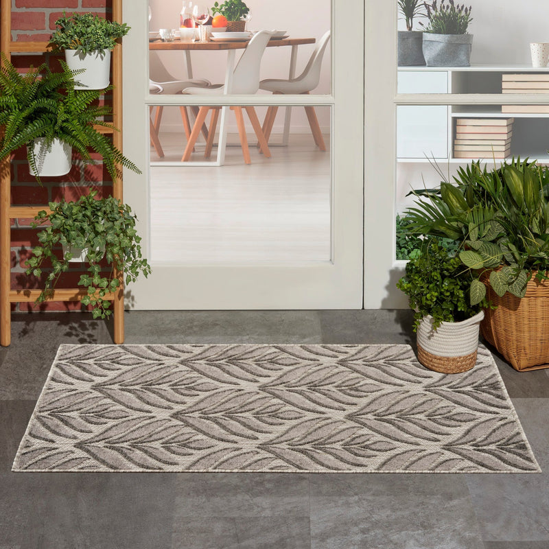 media image for Nourison Home Aloha Charcoal Tropical Rug By Nourison Nsn 099446174604 13 220